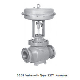 ANSI Versi Alloy Steel Electric Control Valve 3251 Series Dengan Valve Positioner