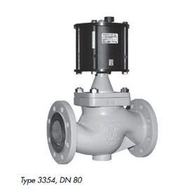 DIN Flow Pneumatic Globe Valve Alloy / Bahan Baja DN 15 - DN 80 Ukuran Valve