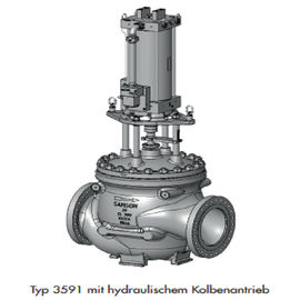 Precision Pneumatic Control Valve NPS 3 - NPS 320 Ukuran Valve Kinerja Yang Stabil