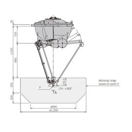 Tipe Tautan Paralel Robot Cina Pemasangan Lengan Langit-langit Untuk Robot Kawasaki
