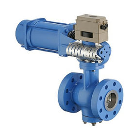 DN 25 - DN 600 Rotary Plug Control Valve Pasokan Pneumatik Kekuatan Tinggi
