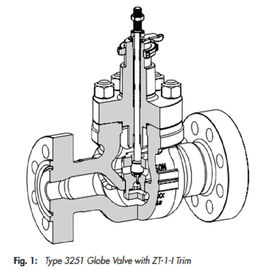 Globe valve 3256 elektrik Control pressure pressure rating Kelas 150 ke Kelas 2500 dengan lapisan luar