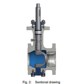 Rotary Plug Pneumatic Control Valve Versi Tekanan PN 10 - PN 40 Versi 72.4DIN
