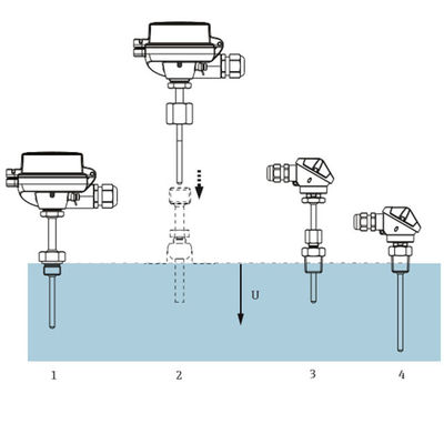 Pengukuran suhu termometer E + H TM101 pengukuran instrumen sensor dasar