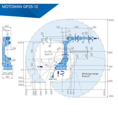 Yaskawa GP25-12 12kg Payload 2010mm 6 Axis Robot Arm