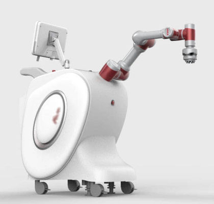 Cobot merek Cina JAKA Zu 12 dengan robot kolaboratif lengan robot 6 sumbu dengan biaya rendah