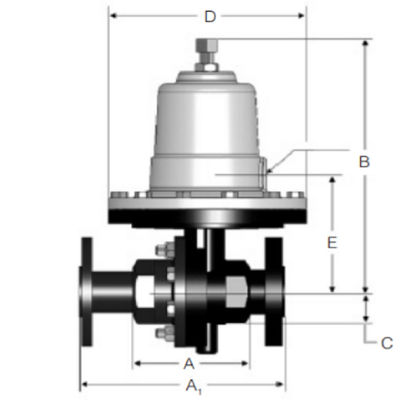 Regulator pengurang tekanan seri Mark 6364 dengan baja tahan karat dan Baja Karbon ideal dalam atomisasi bahan bakar minyak