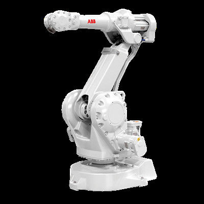 Robot industri ABB IRB2400 dengan lengan robotik 6 sumbu dan muatan maksimum 12 kg untuk pengelasan sebagai robot pengelasan mig