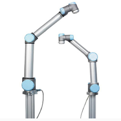 Robot kolaboratif UR3 dengan 6 sumbu dan maxmium mencapai 550m dan playload 3kg untuk robot las mig