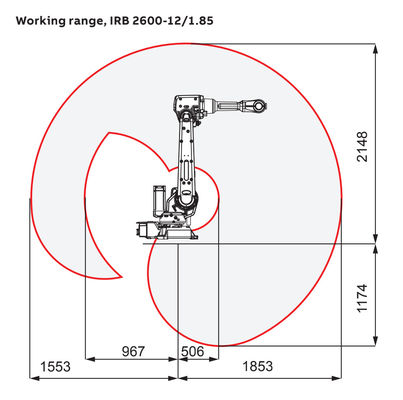 ABB IRB 2600 6 Axis Industrial Robot Arm sebagai Robot Pengelasan Otomatis