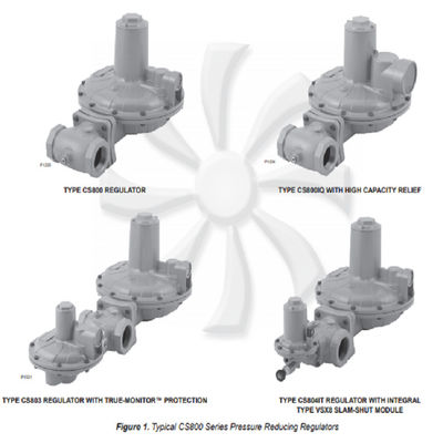 FISHER CS800 Series regulator katup pengurang tekanan gas menyediakan pengatur tekanan pengurang tekanan dan pengatur gas