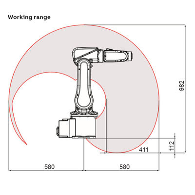 Lengan robot ABB IRB 120 mini 6 Axis dengan pengontrol Kompak IRC5 untuk Memilih dan Menempatkan lengan robot