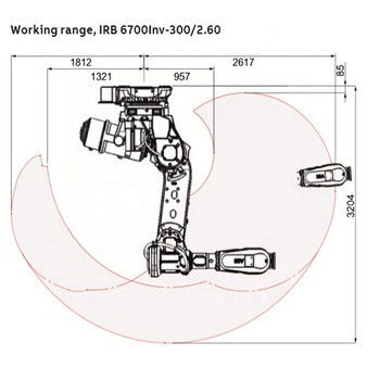 ABB IRB 140 lengan robot industri kecil dengan respon cepat lengan robot 6-sumbu aplikasi total robot Pembersih / Penyemprotan