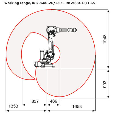ABB Arc Welding Robot IRB 2600 Aplikasi Industri Secara Luas Untuk Mig / Tig Robot Arm