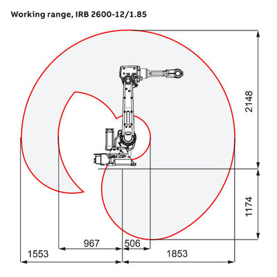 ABB IRB2600 6 Axis Industrial Robot Arm Robot Pengelasan Otomatis