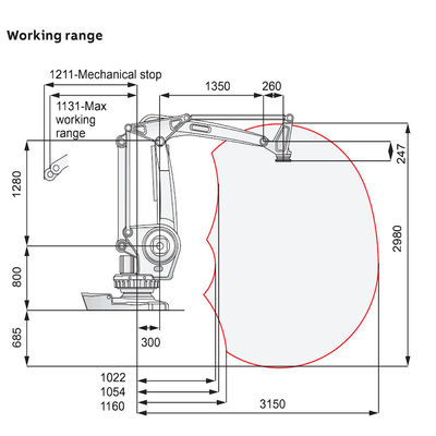 Harga Robot Industri untuk ABB IRB 660 Lengan Robot Programmable Robot Palletizing
