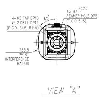 HH4L 6 Axis Payload 4kg Reach 1131mm Akurasi Tinggi Mesin Perakitan Fleksibilitas Tinggi Penanganan Material Robot