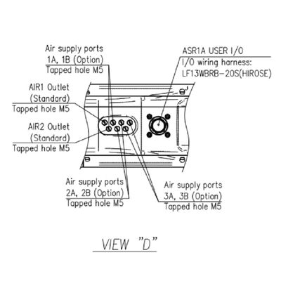 HH4L 6 Axis Payload 4kg Reach 1131mm Akurasi Tinggi Mesin Perakitan Fleksibilitas Tinggi Penanganan Material Robot