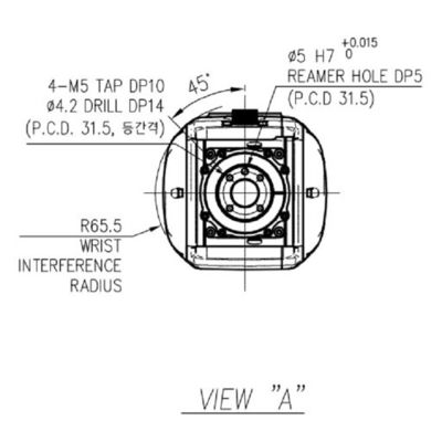 HH7 Payload 7kg Reach 932mm 6 Axis Akurasi Tinggi Mesin Perakitan Material Penanganan Robot