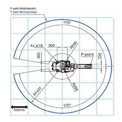 6 Axis FD-V8 Playload 8kg Jangkauan Robot Las Busur Mig 1437mm