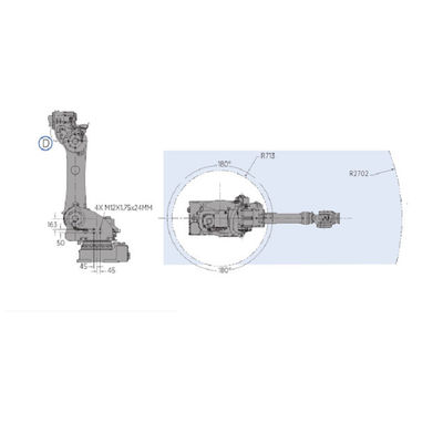 Penanganan Robot MOTOMAN GP180 Dengan Robot Industri Muatan 180KG Untuk Mesin Die Cast
