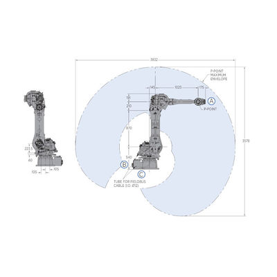 GP50 Dengan Mesin Die Cast Payload 50KG Dan Robot Industri 6 Axis Robot Arm