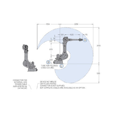 Lengan Robot 6 Axis Dengan Robot Industri Muatan GP88 88KG Untuk Memilih Dan Menempatkan Mesin