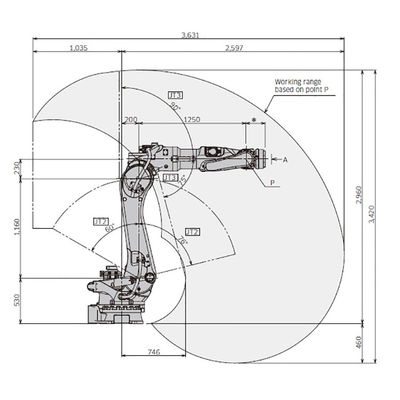 BX200L 6 Axis Payload 200kg Reach 2597mm High Speed ​​Spot Welding Robot