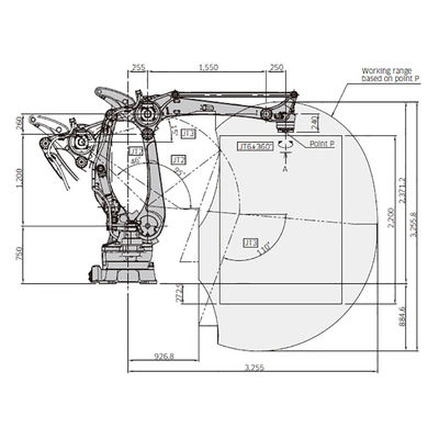 CP500L Payload 500kg Jangkauan Robot Palletizing Kecepatan Tinggi 3255mm 4 Sumbu