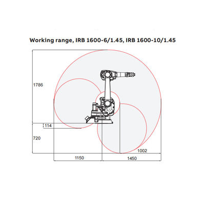 Mesin CNC IRB1600-10 / 1.45 Standar Dengan Tukang Las ARC Digunakan Sebagai Manipulator Robot Industri 6 sumbu