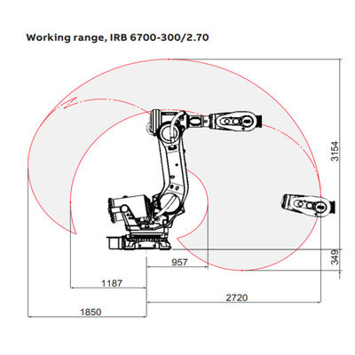 IRB6700-300 / 2.7 Robot Industri Dengan Lengan Robot Sebagai Mesin Las Untuk Pengelasan Spot