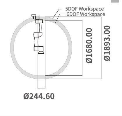 Robot Otomatis TM5-900 Dengan 900MM Jangkauan Muatan 4KG Untuk Manipulator 6 Aixs Sebagai Robot Kolaboratif