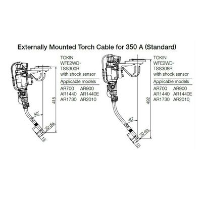 Robot Industri 6 Sumbu AR2010 Dengan Tukang Las ARC RD350S Untuk Peralatan Las Lainnya