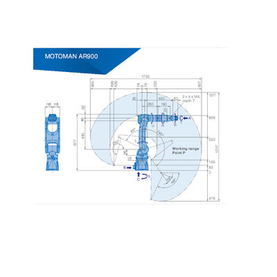 Lengan Robot Industri Motoman AR900 Dengan 7KG Payload 927MM Reach Mig Welders Untuk Pengelasan ARC