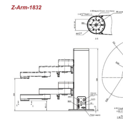 Robot Arm 4 Axis Hitbot Z-Arm 1832 Cobot Robot Untuk Layanan Cetak 3D