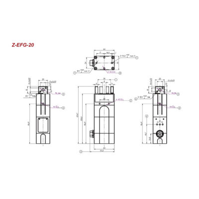 Electric Gripper Untuk Penimbangan Otomatis Lengan Robot Hitbot Z-EFG-20 6 Axis