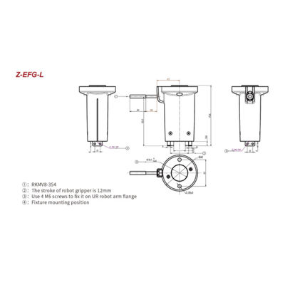 6 Axis Robotic Arm Hitbot Z-EFG-L Automatic Gripper Sebagai Robot Kolaboratif