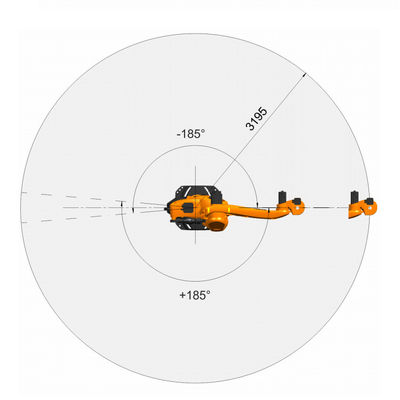 Muatan Tinggi KR 180 R3200 PA Dari 5 Lengan Robot Aixs Dengan Muatan 180KG Untuk Mesin Pengepakan Dan Robot Palletizing