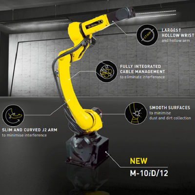 M-10iD / 12 Robot Industri Yang Cepat Dan Akurat Dengan Lengan Robot 6 Sumbu Sebagai Bagian Peralatan Penanganan Material