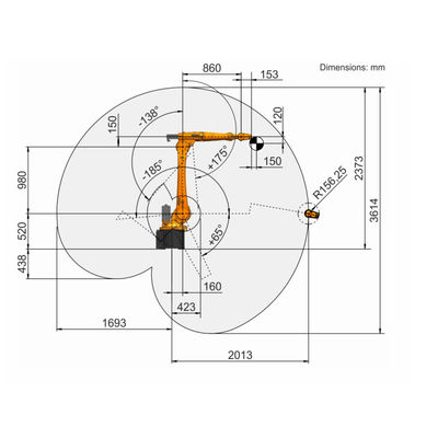 Robotic Arm Manipulator 6 Axis KR 16 R2010 Untuk Mesin Las Laser Welding