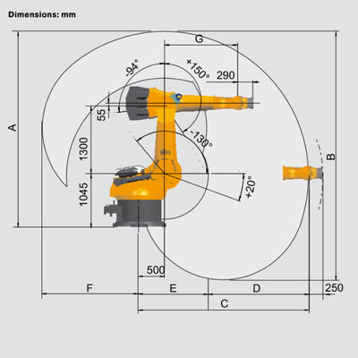 Laser Welding Robot KR360 Welding Robot Arm 6 Axis Untuk Mesin Spot Welding