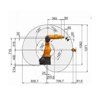 Robot Pengelasan Otomatis KR 6 R700 6 Sumbu Robot Pengelasan Robot Mesin Las