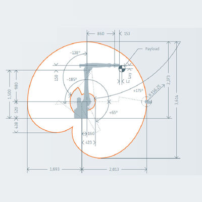 Robot Arm 6 Axis Industrial Kuka Industrial Robot Dengan Nilai Muatan 16Kg Mengintegrasikan Pengelasan Dan Transportasi