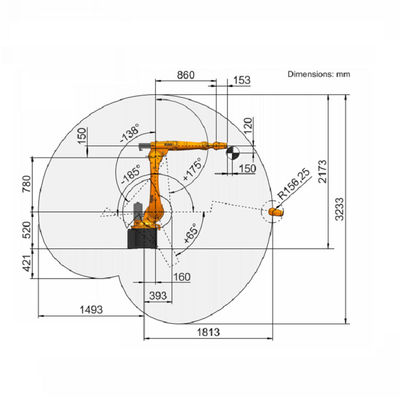 6 Axis Industrial Robotic Arm Kuka Industrial Robot Dengan Rated Payload 20Kg Industrial Robot