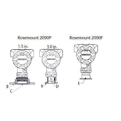 Rose-Mount 2090F Pemancar Tekanan Higienis Pemancar Tekanan Diferensial Pemancar Tekanan Rosem-Ount