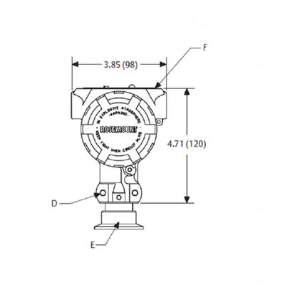 Rose-Mount 2090F Pemancar Tekanan Higienis Pemancar Tekanan Diferensial Pemancar Tekanan Rosem-Ount