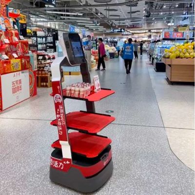 Pelayan Robot Pengiriman Makanan Dengan Robot Layanan Kecerdasan Buatan AI