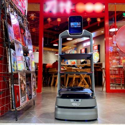 Pelayan Robot Pengiriman Makanan Dengan Robot Layanan Kecerdasan Buatan AI