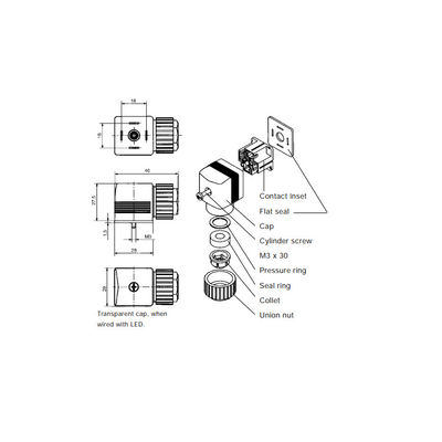 Ketik 6221 Piston Valve 2/2 Way Servo-Assisted Sebagai Solenoid Valve Untuk Udara Berdenyut Dan Terkompresi Tinggi