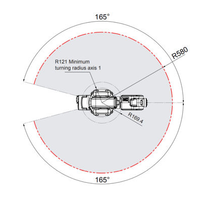 ABB IRB 120 6 Axis Industrial Robotic Arm Untuk Produksi yang Fleksibel Dan Kompak Lengan Robot Industri Payload 3 Kg